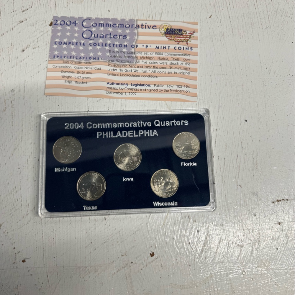 Commemorative Quarters Set with Display Case